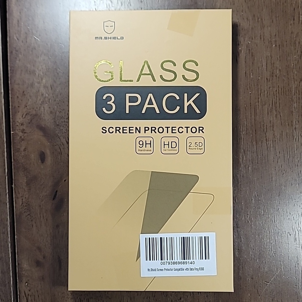 Mr. Shield Glass Screen Protector 3 Pack Data Frog R36S Brand New Sealed